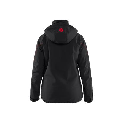 Blåkläder 4408 dame letforet vinterjakke 4-vejs stretch, sort/rød