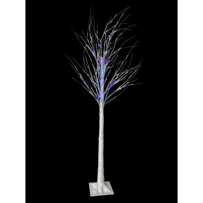 Dekorationstræ med 144 LED lys, 8 indstillinger, hvid, 180 cm 