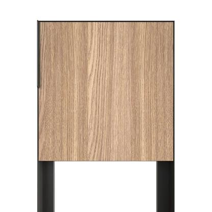 Bravios Porto postkasse med stander, HPL front, sort