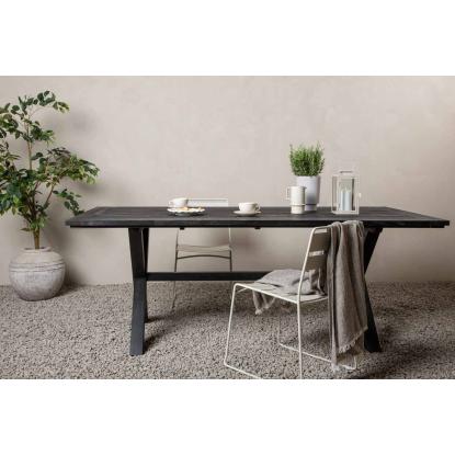 Venture Design Rives havebord, sort, 100 x 200 cm