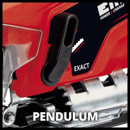 Einhell TC-JS 18 Li akku stiksav med kuffert, 5 klinger, 2,5 Ah batteri og lader