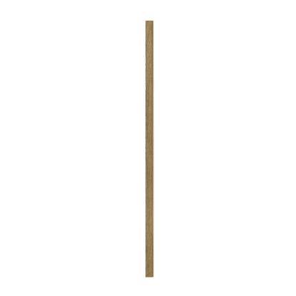 I-Wood afslutningsliste til 4-lamel akustikpanel, mørkebrun olieret, brun filt og lys kerne, egefiner, 16 x 67 mm