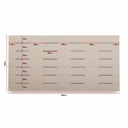 SCG udhængsplade struktur med ventilation, 1200 x 600 x 4 mm, ubehandlet