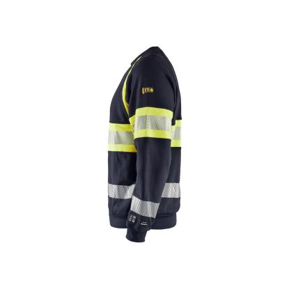 Blåkläder 3459 multinorm sweatshirt inherent, marineblå/hi-vis gul