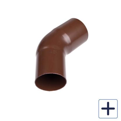 Plastmo bøjning, PVC, brun, 45°