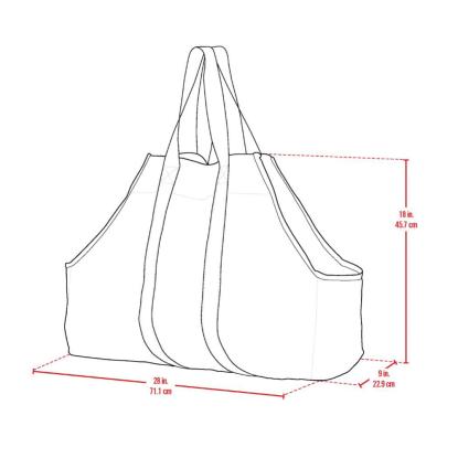 ShelterLogic Bøg brændetaske, sort, maks. 23 kg