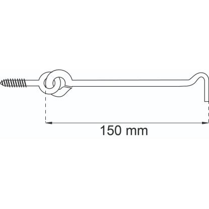 Habo stormkrog 1340 med øsken, varmgalvaniseret, 150 mm - 2 stk.