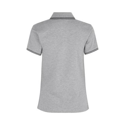 ID 0523 Kontrast poloshirt med stretch, dame, grå melange