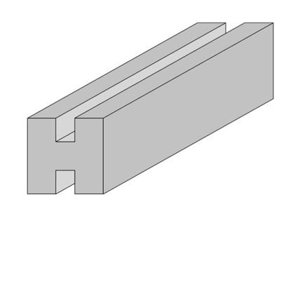 HORTUS H-stolpe til profilhegn, mellem 90 x 90 x 2700 mm trykimp.