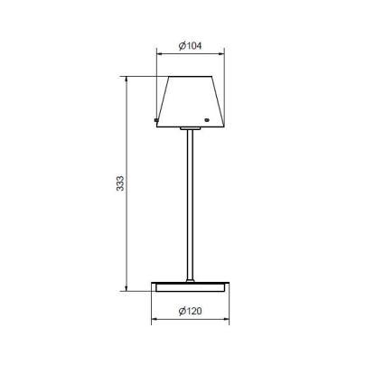 Herstal Gil bordlampe, G9, hvid