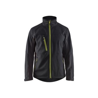 Blåkläder 4950 softshell jakke, sort/hi-vis gul