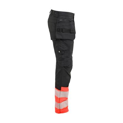 Blåkläder 1130 high vis buks stretch, sort/hi-vis rød