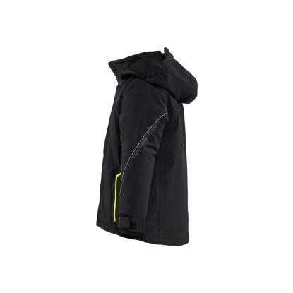 Blåkläder 5210 letforet vinterjakke 4-vejs stretch til børn, sort/hi-vis gul