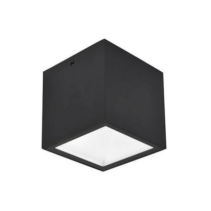 LUTEC GEMINI udendørs LED loftlampe, H8,5 cm, IP65, sort
