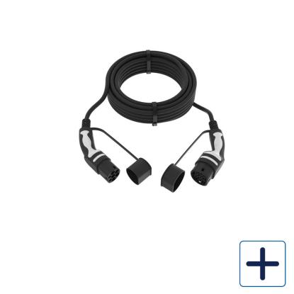 E-Line EV-ladekabel, Mode 3, Type 2, 3F, sort - 5 meter