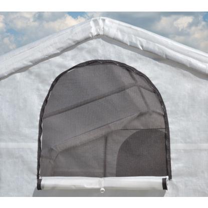 ShelterLogic drivhus med hylde, hvid - 4,32 m²