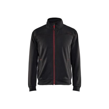 Blåkläder 3362 sweatshirt full zip, sort/rød