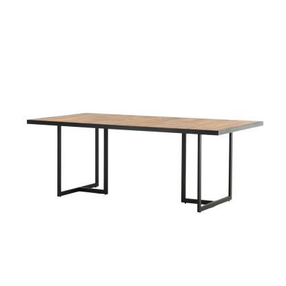 Venture Design Khung havebord, sort/natur, 100 x 200 cm