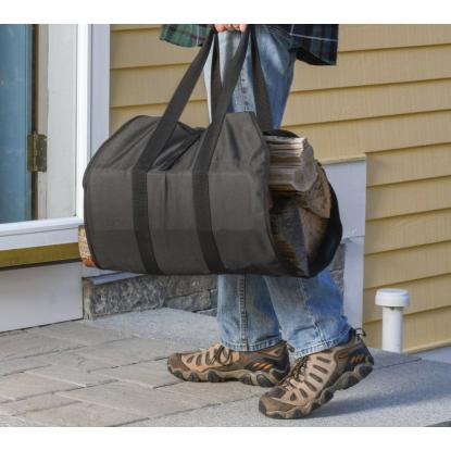 ShelterLogic Eg brændetaske, sort, maks. 20 kg