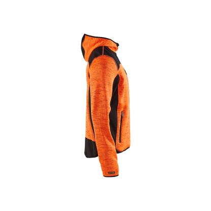 Blåkläder 4930 strikket jakke med softshell, hi-vis orange/sort